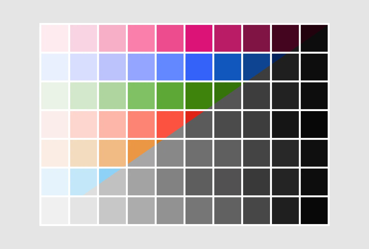 The Ashley Madison design system colors