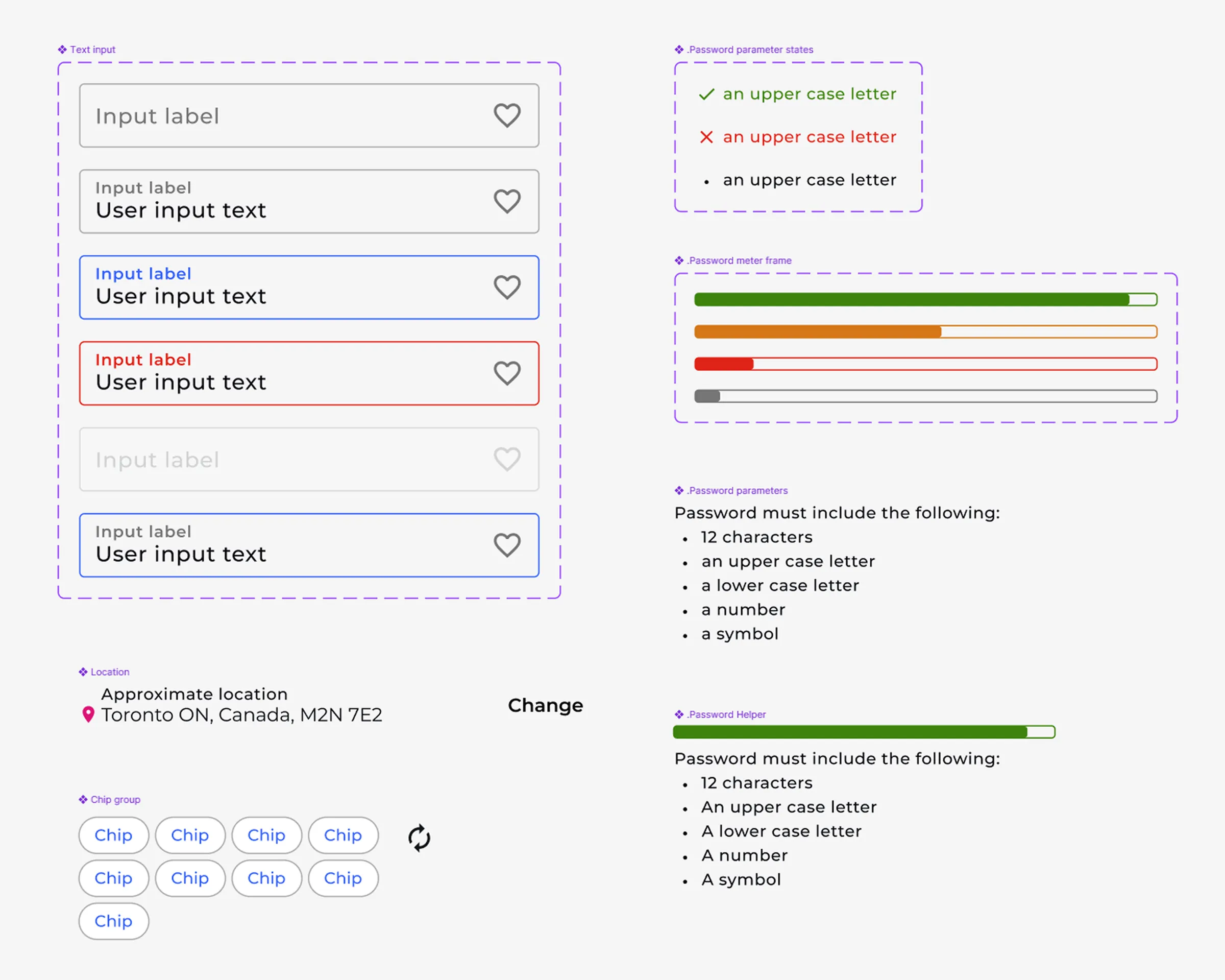 Sign up components